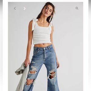 Free People Boulevard Crop Top tank NWT